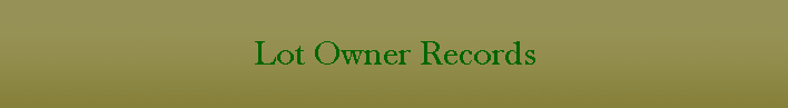 Lot Owner Records